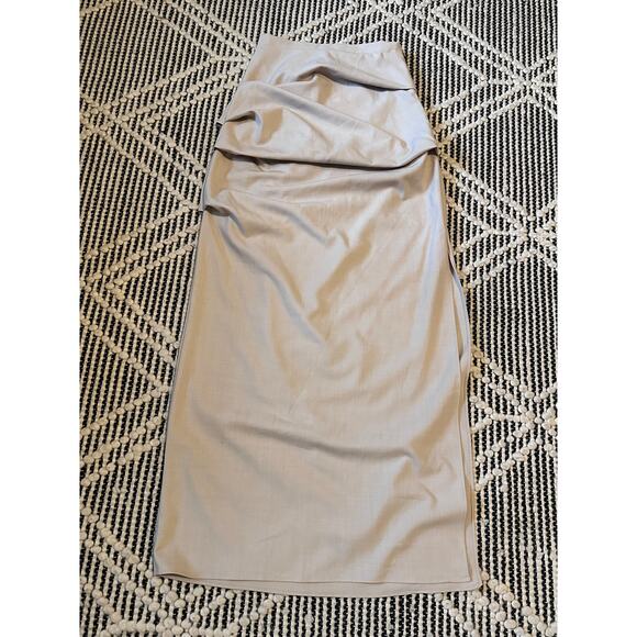 NWT DISSH Jamie Ruched Stone Midi Skirt US 2 MSRP $129.99 - Picture 1 of 7